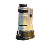 Kit di accessori per microscopio 2 0x-40x. Zoom Microscopio portatile, con 1 GUIDATO Leggero Vetrini per microscopio (Color : Silver)