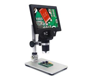 Kit di accessori per microscopio 200x Video Digital Microscope Electronic 7 pollici HD LCD. Schermo in metallo Vetrini per microscopio (Color : 7inch 1200X WP3)