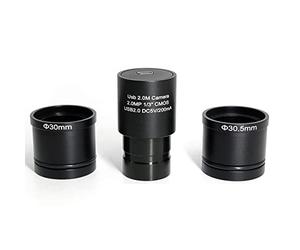 Kit di accessori per microscopio 2MP. o USB HD 5MP Occhio digitale elettronico microscopio for fotocamera con anello adattatore Vetrini per microscopio (Color : 2.0 MP)