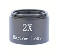 Kit di accessori per microscopio 2x Lente 1,25 pollici Oculare telescopio astronomico Vetrini per microscopio (Color : Metric thread)