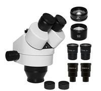 Kit di accessori per microscopio 3. 5x-180x. Testa del microscopio trinoculare Simul-Focus industriale for il cellulare PCB SMD. Riparazione saldatura Zoom Zoom Testa del microscopio stereo Vetrini pe