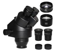 Kit di accessori per microscopio 3. 5x-180x. Testa del microscopio trinoculare Simul-Focus industriale for il cellulare PCB SMD. Riparazione saldatura Zoom Zoom Testa del microscopio stereo Vetrini pe