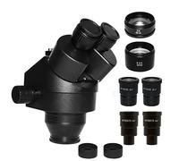 Kit di accessori per microscopio 3. 5x-180x. Testa del microscopio trinoculare Simul-Focus industriale for il cellulare PCB SMD. Riparazione saldatura Zoom Zoom Testa del microscopio stereo Vetrini pe