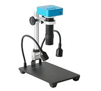 Kit di accessori per microscopio 3 6MP 4K 1080p 60fps USB Camera for microscopio video elettronico del settore 130x Zoom C-MOUNT LENS Vetrini per microscopio(A)