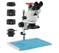 Kit di Accessori per microscopio 3. 7MP. Digitale USB Telecamera microscopio 3. 5x-90x. Microscopio Stereo trinoculare simul-focale Vetrini per microscopio (Color : B)