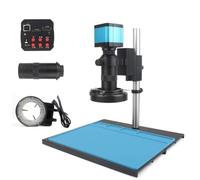 Kit di accessori per microscopio 3. 8MP 2K 60FPS USB Fotocamera for microscopio video elettronico industriale 130x lente a c) Vetrini per microscopio (Color : C)