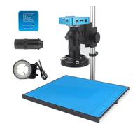 Kit di accessori per microscopio 3. 8MP 2K 60FPS USB Fotocamera for microscopio video elettronico industriale 130x lente a c) Vetrini per microscopio (Color : E)