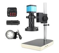 Kit di accessori per microscopio 3. 8MP 2K 60FPS USB Fotocamera for microscopio video elettronico industriale 130x lente a c) Vetrini per microscopio (Color : D)