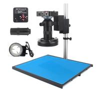 Kit di accessori per microscopio 3. 8MP 2K 60FPS USB Fotocamera for microscopio video elettronico industriale 130x lente a c) Vetrini per microscopio (Color : A)