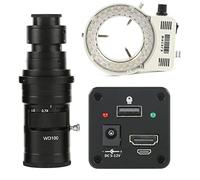 Kit di accessori per microscopio 323. HD 2.0MP 1080P. Microscopio industriale Microscopio C Camera di montaggio Vetrini per microscopio (Color : Led with 200x)
