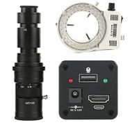 Kit di accessori per microscopio 323. HD 2.0MP 1080P. Microscopio industriale Microscopio C Camera di montaggio Vetrini per microscopio (Color : Led with 500x)