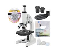 Kit di accessori per microscopio 4 0x 100x 400x 64x160x 640x Microscopio monoculare biologico Vetrini per microscopio (Color : Microscope)