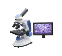 Kit di accessori per microscopio 4 0x-2000x Microscopio monoculare, con luci superiore/inferiore regolabili GUIDATO Illuminazione Vetrini per microscopio (Color : Set 4)