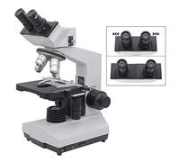 Kit di accessori per microscopio 40-1600x Microscopio biologico Binoculare Microscopio a due strati Meccanico Vetrini per microscopio (Color : Type B, Magnification : 1600X)