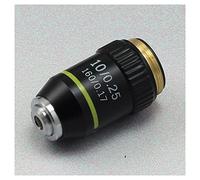 Kit di accessori per microscopio 4x 10x 20x 40x 60x 100x Slipazione di guscio nero, obiettivo microscopio biologico 195 obiettivo obiettivo acromatico Vetrini per microscopio (Color : 10X(Black))