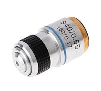 Kit di accessori per microscopio 4x 10x 40x 100x Lente oggettiva Achromatic for microscopio biologico Vetrini per microscopio (Color : 40X)