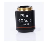 Kit di accessori per microscopio 4x 10x 40x 100x Obiettivo di obiettivi del microscopio biologico Vetrini per microscopio (Color : 4X)