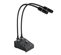 Kit di accessori per microscopio 6W Dual Lights illuminator Sorgente della lampada for la fotocamera dell'obiettivo del microscopio stereo dell'industria 11 0V-240V. Adattatore Vetrini per microscopio