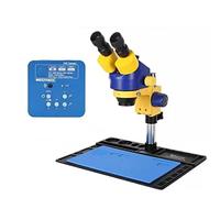 Kit di accessori per microscopio 7-45x zoom microscopio stereo trinoculare, con base Vetrini per microscopio (Color : Mc75t Dx340 big mat)