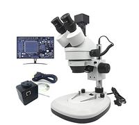 Kit di accessori per microscopio 7x-45x. Zoom Microscopio stereo trinoculare illuminato microscopio digitale con USB Occuomotore digitale for fotocamera Vetrini per microscopio