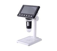 Kit di accessori per microscopio 8. GUIDATO Luci microscopio digitale elettronico 2MP 4.3. Pollice LCD HD 1000x. Lente d'ingrandimento Vetrini per microscopio(White-417)