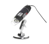 Kit di accessori per microscopio 8 LED 1600X Microscopio digitale elettronico portatile portatile, con staffa Vetrini per microscopio (Magnification : 1600X plastic base)