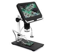 Kit di accessori per microscopio AD206 HD. Microscopio digitale con 2 GUIDATO Riempie le luci e 7 '' Lcd. Schermo 2MP 200x. Lente d'ingrandimento Vetrini per microscopio