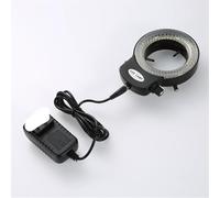 Kit di accessori per microscopio Anello regolabile for microscopio 6500K 144 LED Illuminatore a luce anulare Lampada for microscopio stereo industriale Lente d'ingrandimento for fotocamera Adattatore