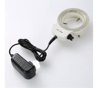 Kit di accessori per microscopio Anello regolabile for microscopio 6500K 144 LED Illuminatore a luce anulare Lampada for microscopio stereo industriale Lente d'ingrandimento for fotocamera Adattatore