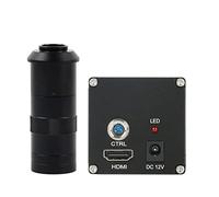 Kit di accessori per microscopio Focus 1080P Video Microscope industriale Video 10 0x 180x 200x c Montare lenti Vetrini per microscopio (Color : With 100x)