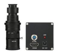 Kit di accessori per microscopio Focus 1080P Video Microscope industriale Video 10 0x 180x 200x c Montare lenti Vetrini per microscopio (Color : With 200x)