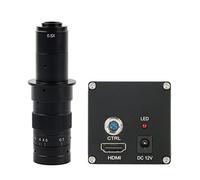 Kit di accessori per microscopio Focus 1080P Video Microscope industriale Video 10 0x 180x 200x c Montare lenti Vetrini per microscopio (Color : With 180x)