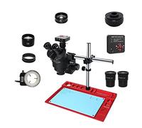 Kit di accessori per microscopio For laboratorio di riparazione di saldatura PCB industriale 7X 45X 90X Microscopio stereo trinoculare a doppia asta simul-focale 1080P VGA 38MP HDMI Camera Vetrini per