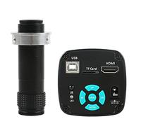 Kit di accessori per microscopio Fotocamera for microscopio video industriale 18 0x 300x 200x 500x 100x c Mount Lens 56. PORTATO Luce dell'anello Vetrini per microscopio (Color : With 130x lens B)