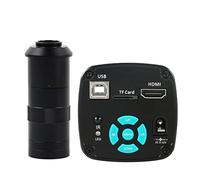 Kit di accessori per microscopio Fotocamera for microscopio video industriale 18 0x 300x 200x 500x 100x c Mount Lens 56. PORTATO Luce dell'anello Vetrini per microscopio (Color : With 100x lens)
