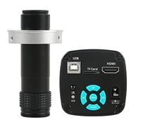 Kit di accessori per microscopio Fotocamera for microscopio video industriale 18 0x 300x 200x 500x 100x c Mount Lens 56. PORTATO Luce dell'anello Vetrini per microscopio (Color : With 130x lens A)