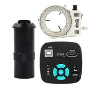 Kit di accessori per microscopio Fotocamera for microscopio video industriale 18 0x 300x 200x 500x 100x c Mount Lens 56. PORTATO Luce dell'anello Vetrini per microscopio