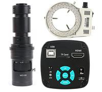 Kit di accessori per microscopio Fotocamera for microscopio video industriale 18 0x 300x 200x 500x 100x c Mount Lens 56. PORTATO Luce dell'anello Vetrini per microscopio
