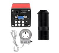 Kit di accessori per microscopio HDMI VGA 13MP. Microscopio monoculare Camera digitale regolabile 130x obiettivo 56 PORTATO Abito leggero Vetrini per microscopio (Color : 13MP-130X Lens-Light)