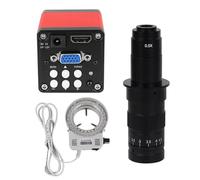 Kit di Accessori per microscopio HDMI VGA 13MP. Microscopio monoculare Camera Digitale Regolabile 130x Obiettivo 56 PORTATO Abito Leggero Vetrini per microscopio (Color : 13MP-180X Lens-Light)