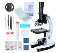 Kit di accessori per microscopio HM1200. Lente di ingrandimento for microscopio trinoculare in metallo professionale ad alta definizione 10 0x-1200x. Grande oculare Vetrini per microscopio