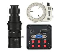 Kit di accessori per microscopio IMX307. Sensore 108. 0P HDMI VGA. Fotocamera for microscopio video digitale industriale Vetrini per microscopio (Color : 200x Lens With LED)