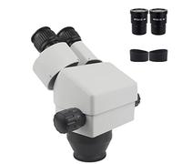 Kit di accessori per microscopio Ingrandimento del microscopio binoculare Zoom continuo 7x-45x. Testa del microscopio stereo Vetrini per microscopio (Color : White)