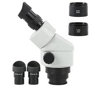 Kit di accessori per microscopio Ingrandimento del microscopio binoculare Zoom continuo 7x-45x. Testa del microscopio stereo Vetrini per microscopio (Color : With 0.5x 1.5x)