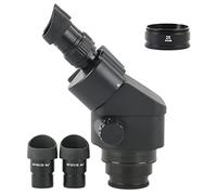Kit di accessori per microscopio Ingrandimento del microscopio binoculare Zoom continuo 7x-45x. Testa del microscopio stereo Vetrini per microscopio (Color : With 2.0x A)