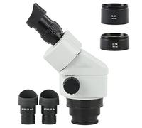 Kit di accessori per microscopio Ingrandimento del microscopio binoculare Zoom continuo 7x-45x. Testa del microscopio stereo Vetrini per microscopio (Color : With 0.5x 0.7x)