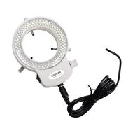 Kit di accessori per microscopio Lampada ad anello for microscopio regolabile 144 PORTATO Illuminatore del microscopio stereo con adattatore di alimentazione Vetrini per microscopio(White-417)