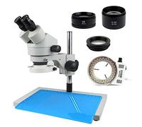 Kit di accessori per microscopio Microscopio di lamoscopio del microscopio stereo binoculare industriale 3.5x-90x Vetrini per microscopio (Color : 3.5X-90X white)