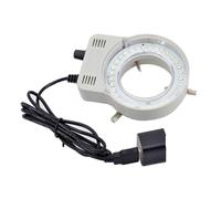 Kit di accessori per microscopio Microscopio LED Illuminatore a luce anulare Industria Microscopio stereo Lente d'ingrandimento Adattatore CA 110-240 V Vetrini per microscopio(White-417)