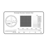 Kit di accessori per microscopio Microscopio Micrometro Calibrazione linea scivolo linea larghezza diametro particella misura Vetrini per microscopio (Color : 3)